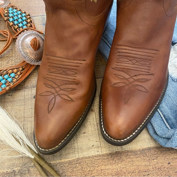 JUSTIN Cowboy Boots, Leather Western Coastal Cowgirl - Picture 3 of 10